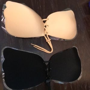 2 "Magic Bra" Adhesive Stick-On Drawstring Bras